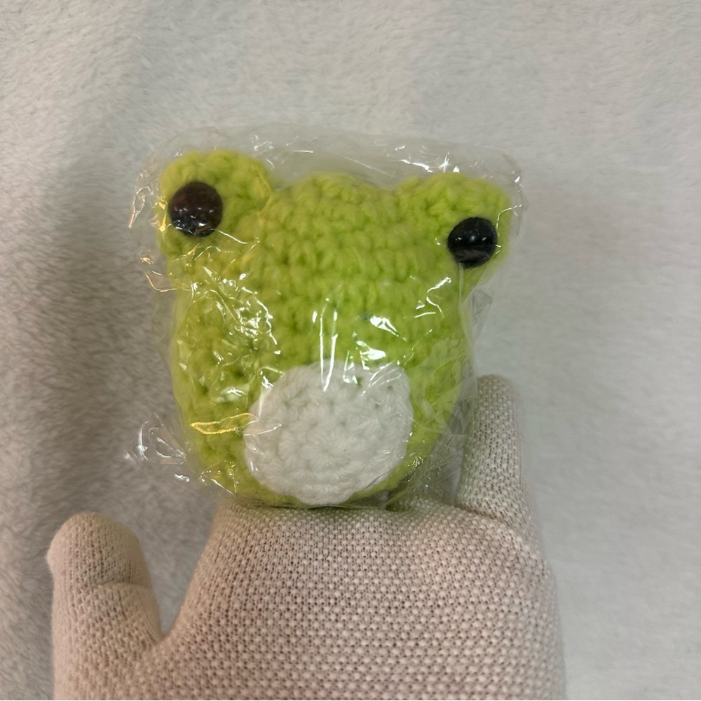 Handmade Crocheted Green Frog